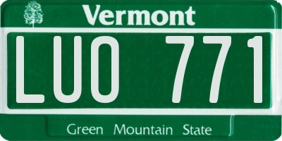 VT license plate LUO771