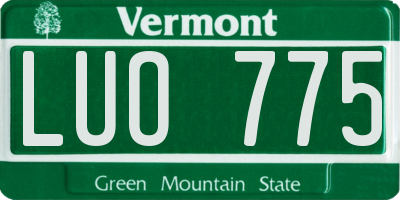 VT license plate LUO775