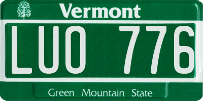VT license plate LUO776