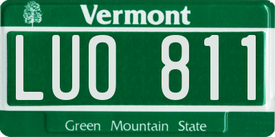 VT license plate LUO811