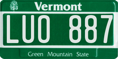 VT license plate LUO887