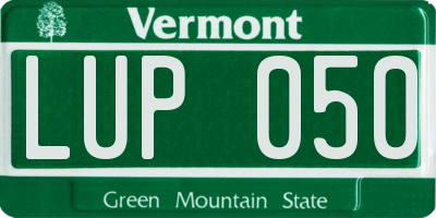 VT license plate LUP050