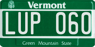 VT license plate LUP060