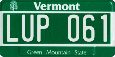 VT license plate LUP061