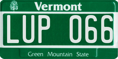 VT license plate LUP066
