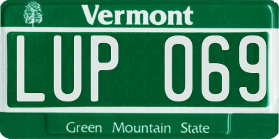 VT license plate LUP069