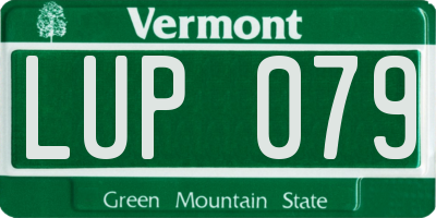 VT license plate LUP079
