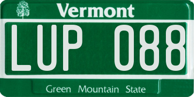 VT license plate LUP088