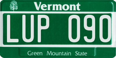 VT license plate LUP090