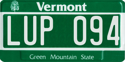VT license plate LUP094