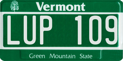 VT license plate LUP109