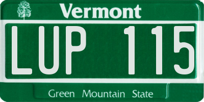 VT license plate LUP115