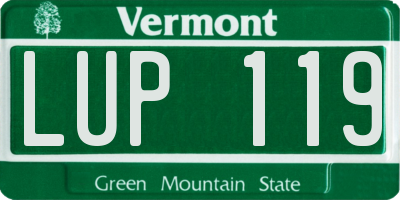 VT license plate LUP119