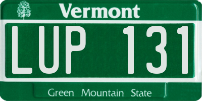 VT license plate LUP131
