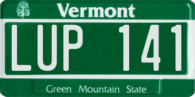 VT license plate LUP141