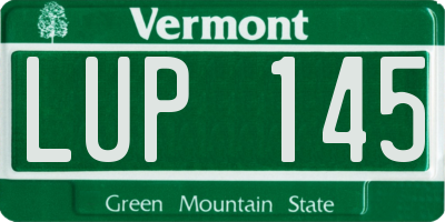 VT license plate LUP145