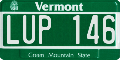 VT license plate LUP146