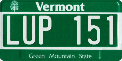 VT license plate LUP151