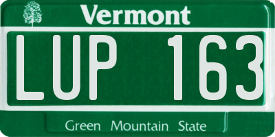 VT license plate LUP163