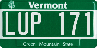 VT license plate LUP171