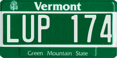 VT license plate LUP174