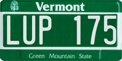 VT license plate LUP175