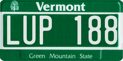 VT license plate LUP188