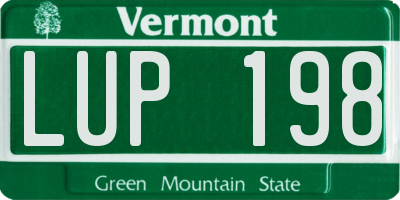VT license plate LUP198