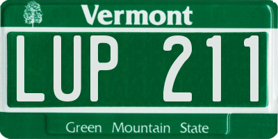 VT license plate LUP211
