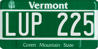 VT license plate LUP225