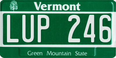 VT license plate LUP246