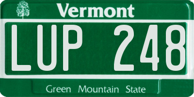 VT license plate LUP248