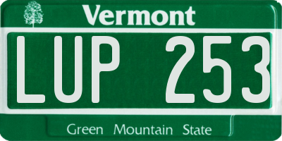 VT license plate LUP253