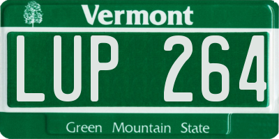 VT license plate LUP264