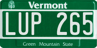 VT license plate LUP265