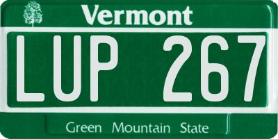 VT license plate LUP267