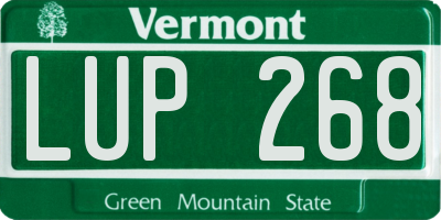 VT license plate LUP268