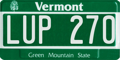 VT license plate LUP270