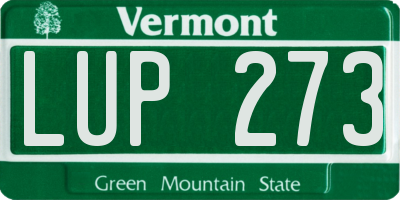 VT license plate LUP273