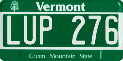 VT license plate LUP276