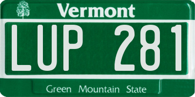 VT license plate LUP281
