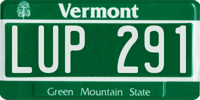 VT license plate LUP291