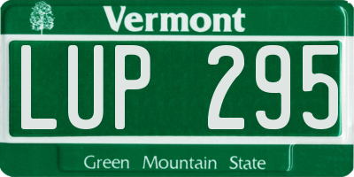 VT license plate LUP295