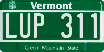 VT license plate LUP311