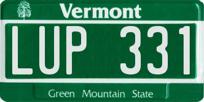 VT license plate LUP331