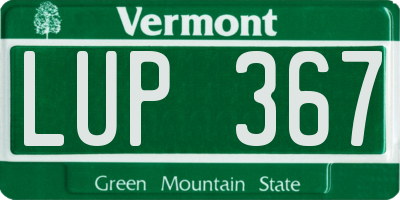 VT license plate LUP367