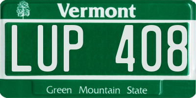 VT license plate LUP408