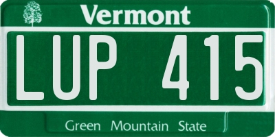 VT license plate LUP415