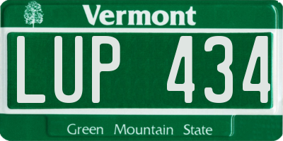 VT license plate LUP434