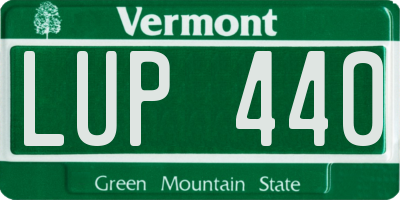 VT license plate LUP440